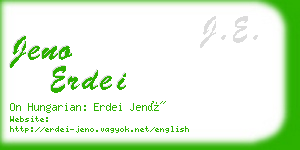 jeno erdei business card